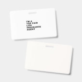 I'M A TOP PAID LIFE INSURANCE AGENT バッジ (正面＆裏面)