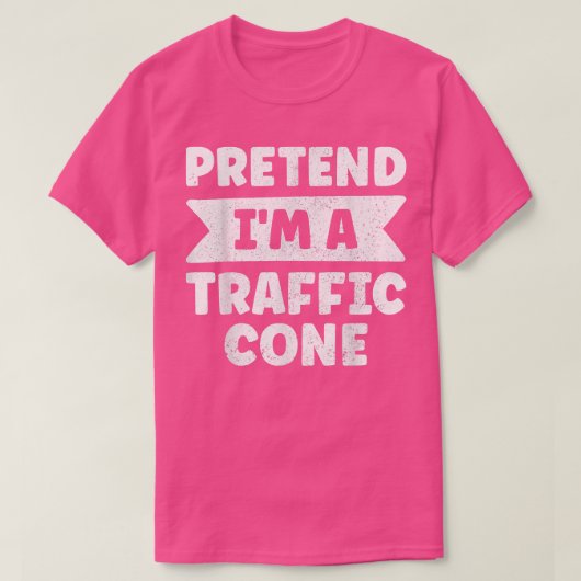 I'm A Traffic Cone Costume Orange Lazy Halloween 5 Tシャツ (デザイン正面)