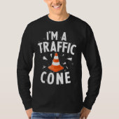 I'm A Traffic Cone Lazy Easy Simple Halloween Cost Tシャツ (正面)
