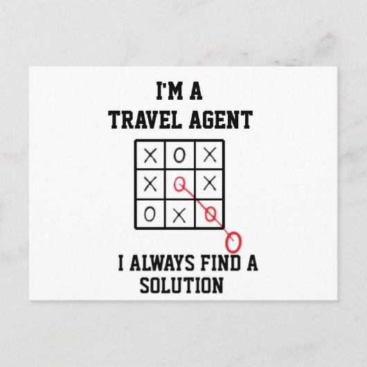 Im A Travel Agent私はいつも解決策を見つける ポストカード (正面)