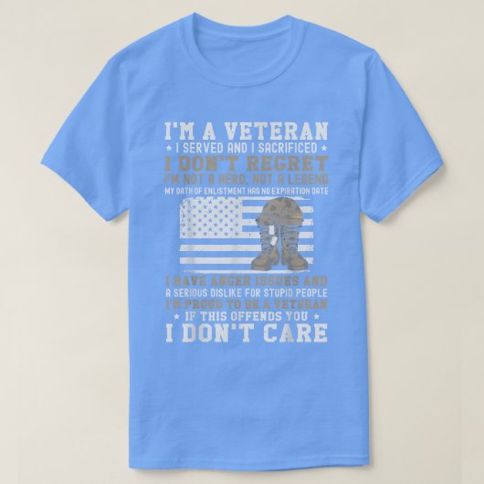 I'm a Veteran  Tシャツ (デザイン正面)