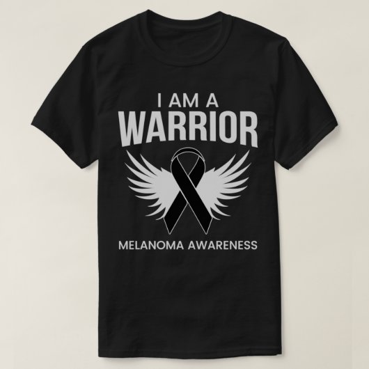 I'm A Warrior Melanoma Awareness Melanoma Survivo Tシャツ (デザイン正面)