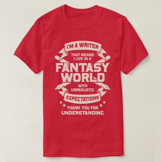 Im A Writer Book作家 Tシャツ (デザイン正面)