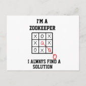 Im A Zookeeper私はいつも解決策のはがきを見つける ポストカード (正面)