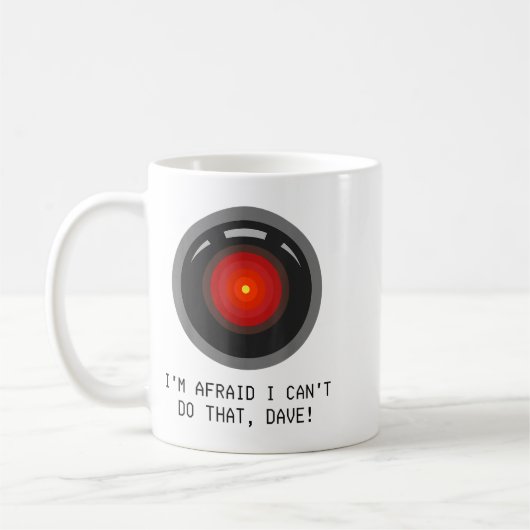 I'm Afraid I Can't Do That, Dave - Computer Hal コーヒーマグカップ (左)