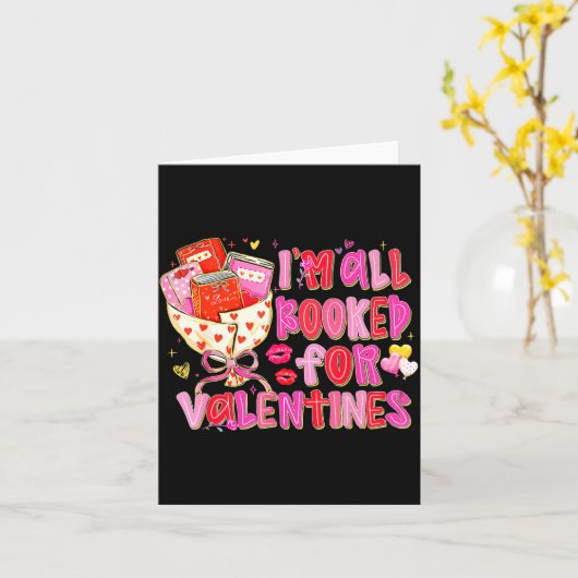 I'm All Booked For Valentines Day Book Lovers Teac カード (黄色い花)