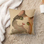 I'm All Ears: Calico Catポートレート クッション (ブランケット)