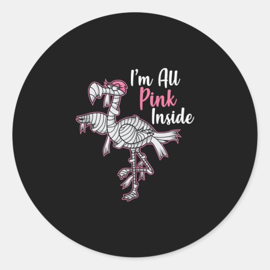 Im All Pink Inside Furlowen Flamingo贈呈品 ラウンドシール (正面)