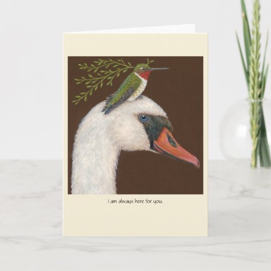 I'm always here for you card with swan/hummingbird カード (正面)