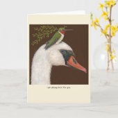I'm always here for you card with swan/hummingbird カード (黄色い花)