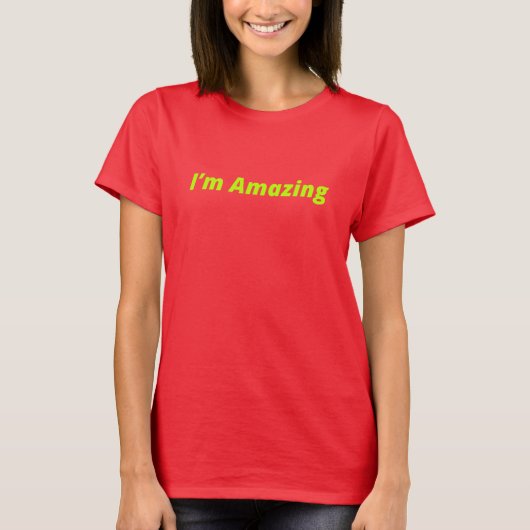I'm Amazing -レトロはっきりした&ユニーク Tシャツ (正面)