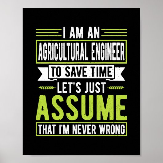 I'm an Agricultural Engineer Funny Farmer Farming ポスター (正面)