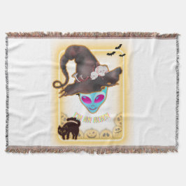 "I'M AN ALIEN" Halloween Throw Blanket スローブランケット