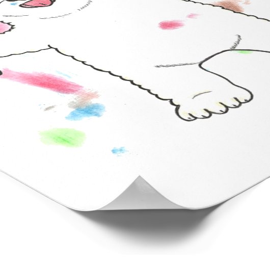 「I'm an artist！」しろくま ポスター (角)