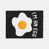 I'm An Egg Costume Funny Halloween Present Fried E フリースブランケット (正面(横))