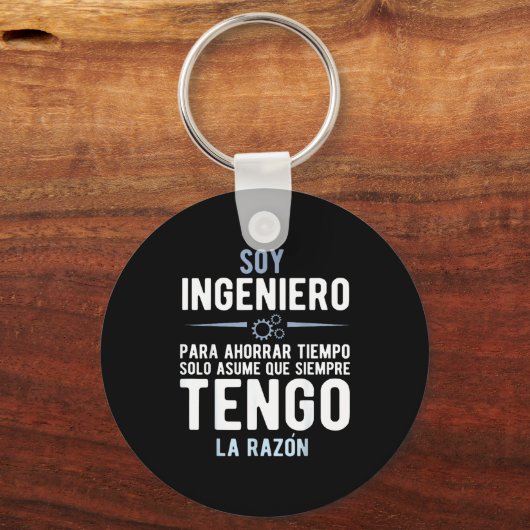 I'm An Engineer I'm Always Right In Spanish Funny  キーホルダー (正面)