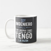 I'm An Engineer I'm Always Right In Spanish Funny コーヒーマグカップ (左)