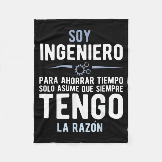 I'm An Engineer I'm Always Right In Spanish Funny  フリースブランケット (正面)