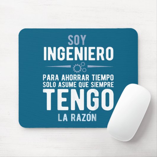 I'm An Engineer I'm Always Right In Spanish Funny  マウスパッド (マウス)