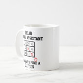 Im An Office Assistant私はいつも解決策を見つける コーヒーマグカップ (正面左)