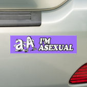 I'M ASEXUAL -.png バンパーステッカー (車上)