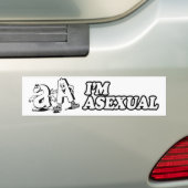 I'M ASEXUAL -.png バンパーステッカー (車上)