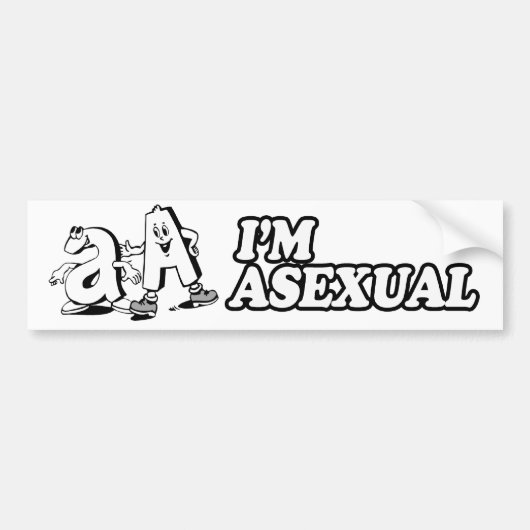 I'M ASEXUAL -.png バンパーステッカー (正面)