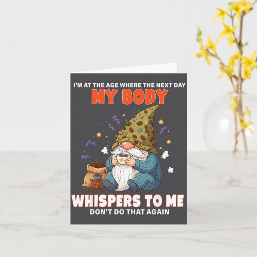 I'm At The Age Where The Next Day My Body Whispers カード (黄色い花)