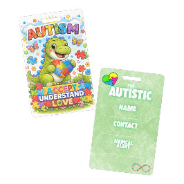 I'm Autistic Alert ID Card Badge バッジ