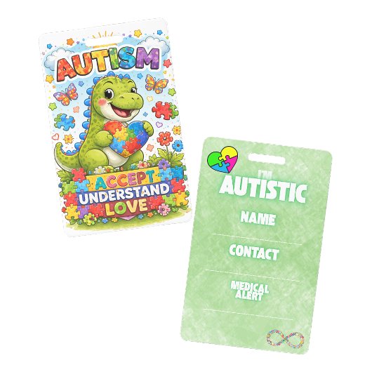 I'm Autistic Alert ID Card Badge バッジ