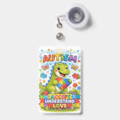 I'm Autistic Alert ID Card Badge バッジ (伸縮クリップ付き付き表面)