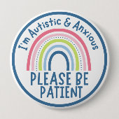 I'm autistic and anxious pin Badge 缶バッジ (正面)