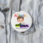 I'm Autistic and non verbal pin badge 缶バッジ (インサイチュ)