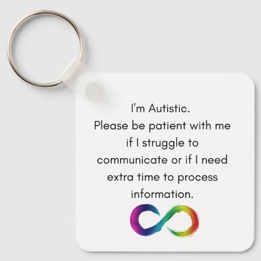 I'm Autistic- Communication Keychain キーホルダー (正面)