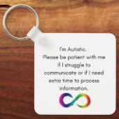 I'm Autistic- Communication Keychain キーホルダー (正面)