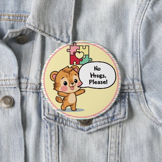 I'm autistic No Hugs please pin Button badge 缶バッジ (インサイチュ)