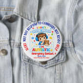 I'm autistic non verbal pin Button badge 缶バッジ (インサイチュ)