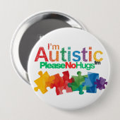 I'm autistic please no hugs Personal Space pin 缶バッジ (正面&裏面)