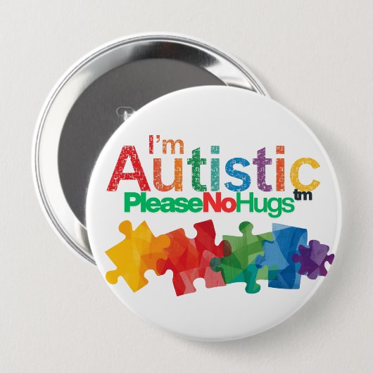I'm autistic please no hugs Personal Space pin 缶バッジ (正面&裏面)