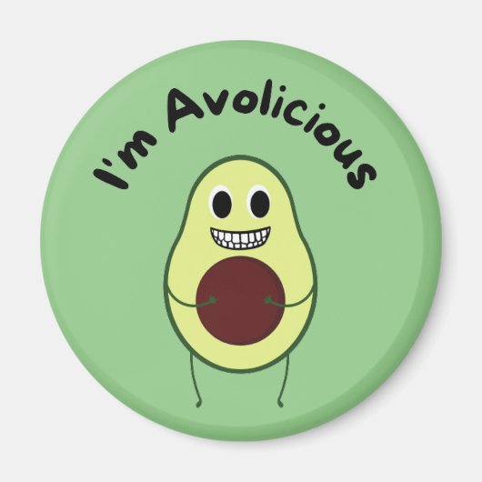 I'm Avolyious - おもしろい Fruit Pun マグネット (正面)