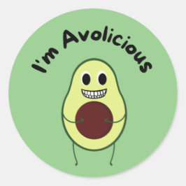 I'm Avolyious - おもしろい Fruit Pun ラウンドシール
