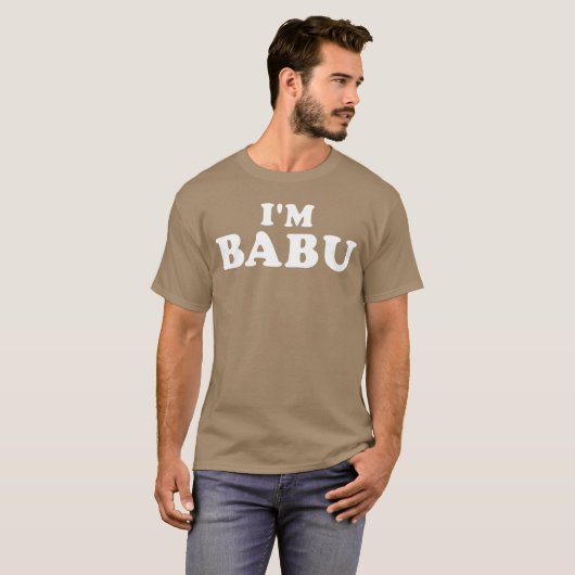 Im Babu My Name Is Babu I am Babu Personalized gif Tシャツ (正面フル)