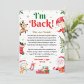 I'm Back Elf Arrival Elf Return Christmas Letter 招待状 (スタンド正面)