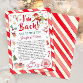 I'm Back Elf Arrival Letter Return Elf Christmas 招待状