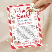 I'm Back Elf Arrival Letter Return Elf Christmas 招待状