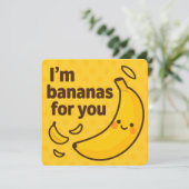 I'm Bananas for You - Cute おもしろい Banana Pun シーズンカード (スタンド正面)