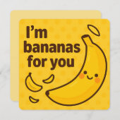 I'm Bananas for You - Cute おもしろい Banana Pun シーズンカード (正面/裏面)