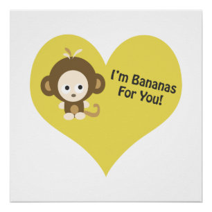 Im Bananas for You Monkey ポスター