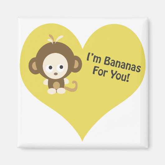 Im Bananas for You Monkey マグネット (正面)