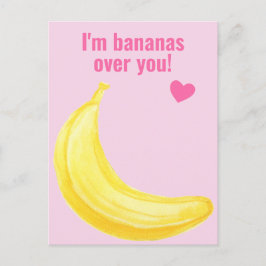 I'm Bananas Over You – かわいい教室バレンタイン ポストカード